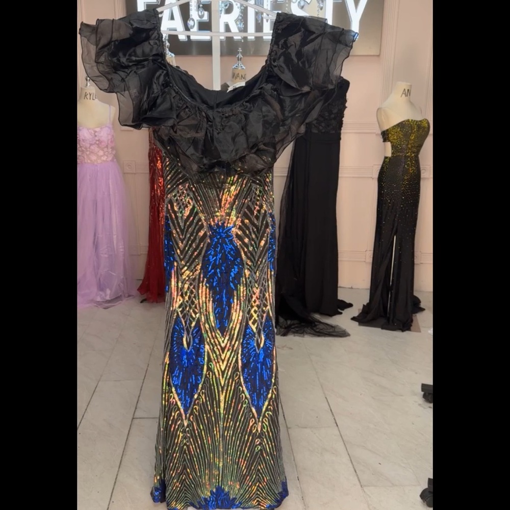 Elegant Multicolor Evening Gown size 3 XL